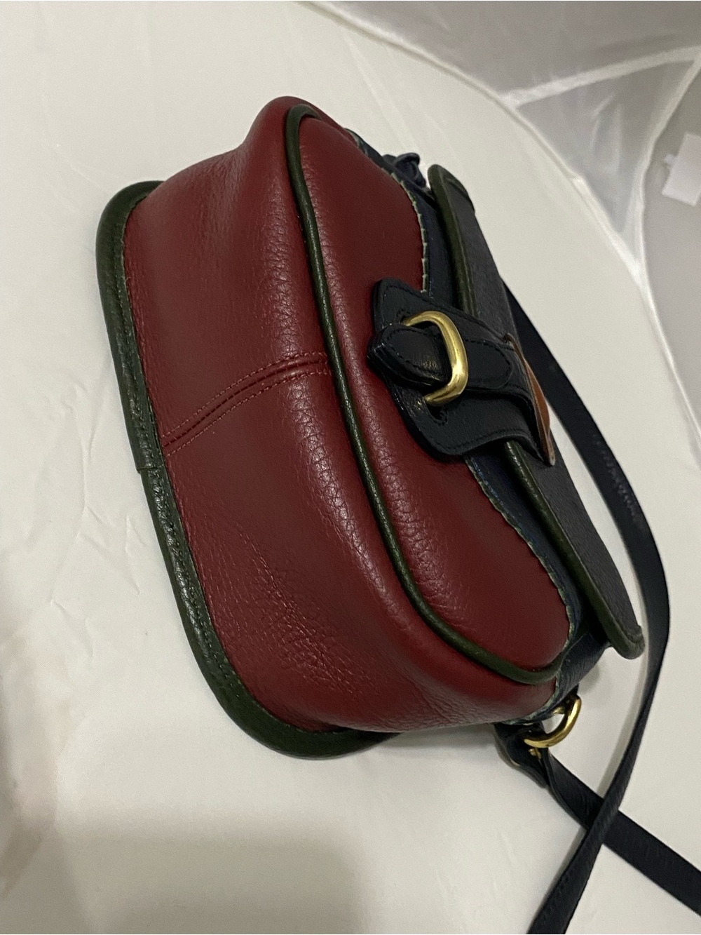 Vintage Dooney & Bourke Teton Essex Crossbody Saddle Bag AWL Leather - Picture 8 of 16